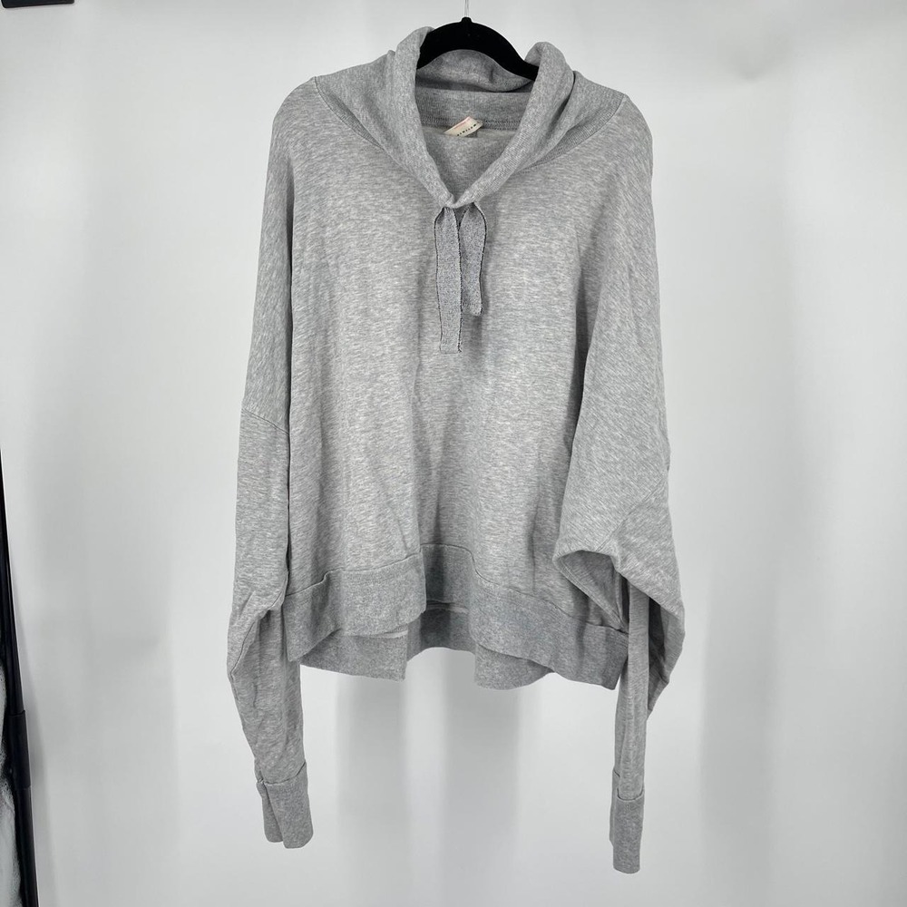 Free People Oversized Funnel Neck Hoodie Sweatshirt L Batwing Lounge Athleisure
